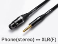 Phone(stereo) ↔ XLR(F)