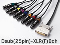 Dsub(25pin)-XLR(F)8ch