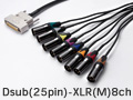 Dsub(25pin)-XLR(M)8ch